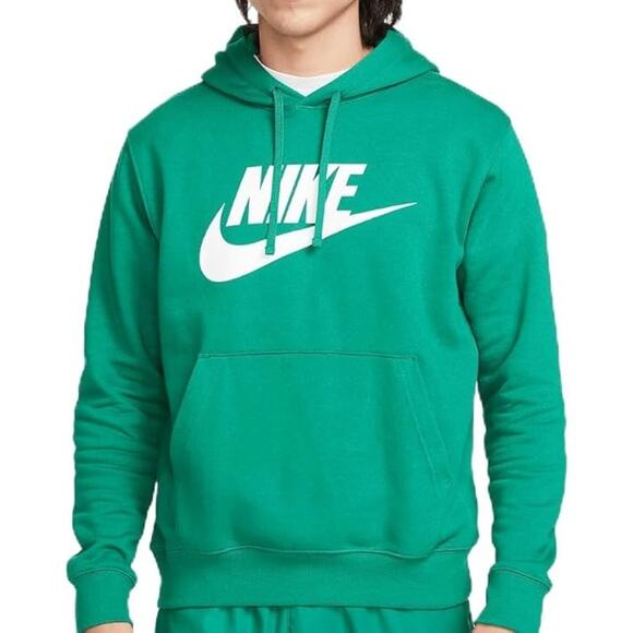 New NIKE Sportswear Club Fleece Men's Graphic Pullover Hoodie Green Men M - Picture 10 of 12